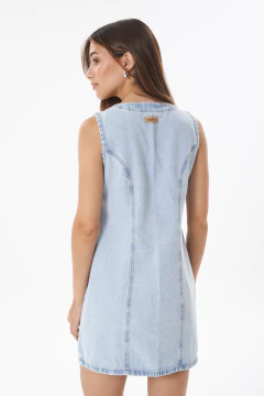 VESTIDO AZUL NEVADO RIGIDOCON BOTONES - AMAZONAS - comprar online