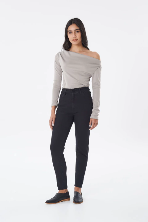 SKINNY NEGRO CON COSTURA DIAGONAL - GLENDALE