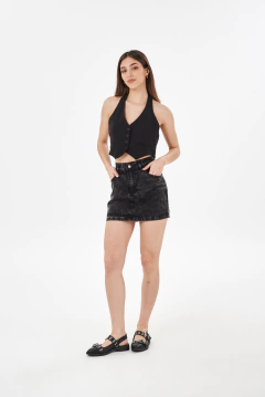 MINI RIGIDA GRIS TIRO ALTO - TATU en internet