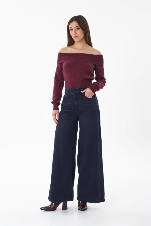 PALAZZO RIGIDO AZUL OSCURO - SEATLE - comprar online