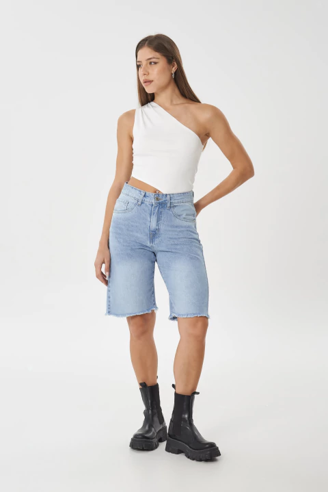 BERMUDA RIGIDA CON DESFLECADO - LOOP - comprar online