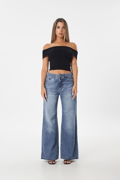 WIDE LEG AZUL NEVADO RIGIDO - THAR - tienda online