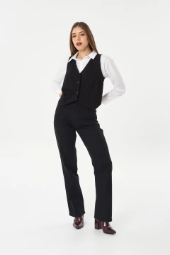 CHALECO TIPO SASTRERO DE JEAN NEGRO - BALVENI - STRIVEN JEANS