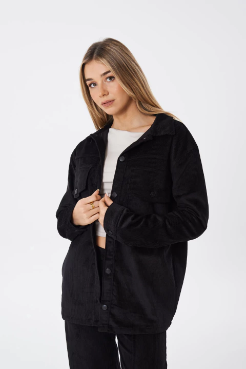 CAMISACO DE CORDEROY NEGRO - WINSTON - comprar online