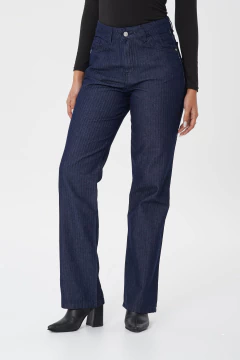RECTO RIGIDO AZUL CON RAYAS CLARAS - HARLEM - STRIVEN JEANS