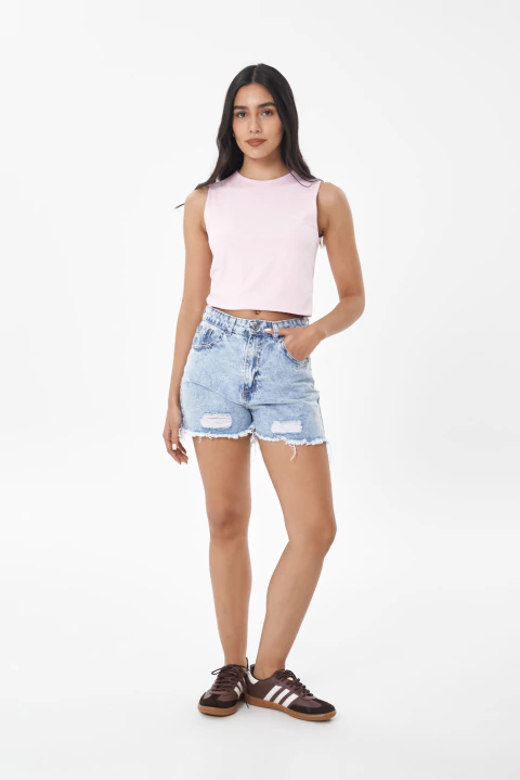 SHORT RIGIDO TIRO ALTO ACYD DESFLECADO - FAGNA - comprar online