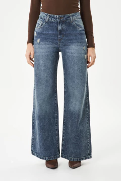 WIDE LEG MATIZADO CON ROTURAS - SILOLI - STRIVEN JEANS