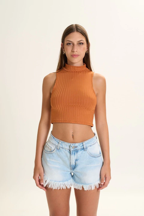 SHORT RIGIDO CON DESFLACADO - COSTERAS - comprar online