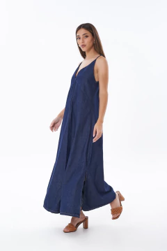 VESTIDO RIGIDO AZUL LARGO - YUNGA - STRIVEN JEANS