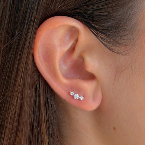 MINI TREPADOR CUBIC ELOISE (unidad) - PLATA 925