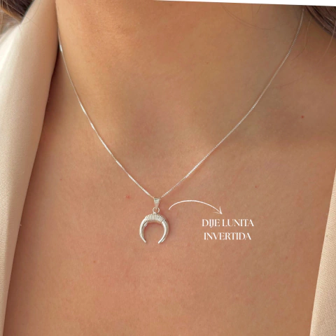 DIJE MEDIA LUNA - PLATA 925 - comprar online