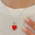 dije corazon piedra reversible NACAR/CORAL - NÁCAR/TURQUESA PLATA 925 - Calabria Store