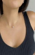 collar tanza con dije bolita 40mm - PLATA 925