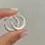 argollas cubanas rosie (par) 22mm - PLATA 925 - comprar online