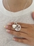 Imagen de dije corazon piedra reversible NACAR/CORAL - NÁCAR/TURQUESA PLATA 925