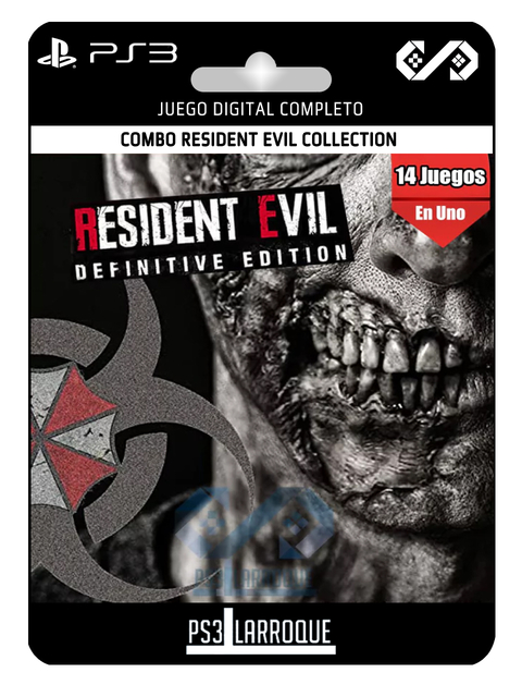 COMBO RESIDENT EVIL COLLECTION (14 EN 1) PS3 DIGITAL