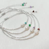 pulseira perola cristais