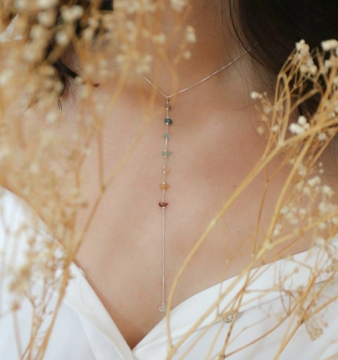 Colar afeto pedra dos chakras