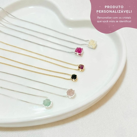 Escapulário Personalizado Pedra Natural - comprar online