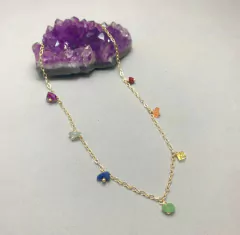 Choker pedra dos Chakras penduricalho na internet