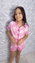 Pijama infantil coração rosa - comprar online