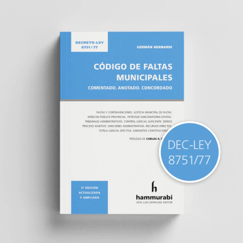 Ley 8751/77 - Bernardi - Código de faltas municipales - comprar online