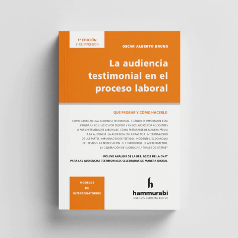 Bruno - Audiencia testimonial en proceso laboral - comprar online