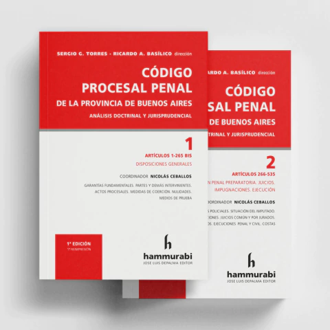 Torres - Código Procesal Penal de la provincia de Buenos Aires, 2 ts. - comprar online