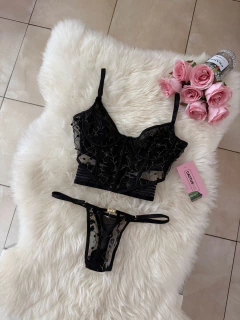 Conjunto Corset Paula Negro - comprar online