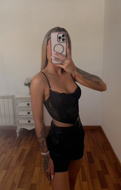 Top Corset Nina Negro - tienda online
