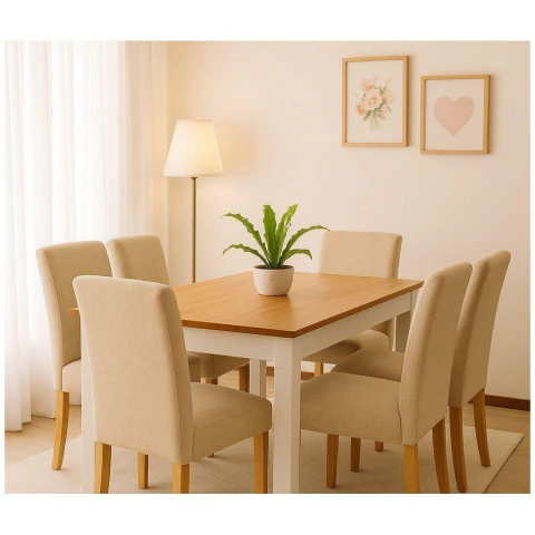 Juego de mesa tapa paraiso extensible con sillas tela eleccion - comprar online