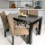COMBO SOFA PATAS BAJAS DE MADERA CON MESA NEGRA Y SILLAS EN CHENILLE - Todo en Muebles