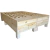 Box sommier de 2 plazas divisible de madera natural con cajones y botinero push