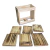 Set de seis tablas de madera con base y soporte de madera clara