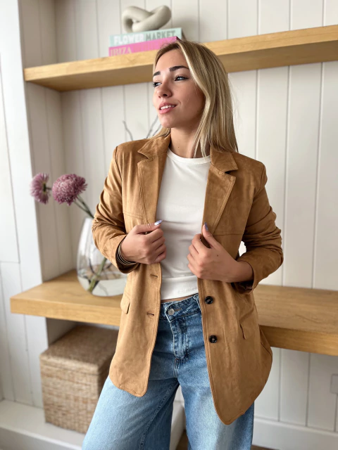 Blazer Milano Simil Gamuza – Importado, Forrado y Clásico - comprar online