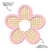 Flor em Madeira com Palha Indiana e Acrílico - comprar online
