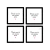 Quadros personalizados | monte seu kit com 4 quadros quadrados - Loja Florar - Enfeite Porta Maternidade - Decoração Quarto Infantil