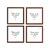 Quadros personalizados | monte seu kit com 4 quadros quadrados - loja online