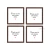 Quadros personalizados | monte seu kit com 4 quadros quadrados - loja online
