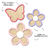 Kit de Flores e Borboleta Palha Indiana