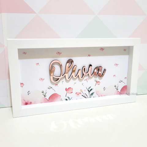 Quadro Para Porta com nome 3D