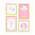 Quadrinhos infantis para quarto de menina | K448 - Loja Florar - Porta Maternidade - Decoração Personalizada