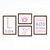 Kit de quadros para menina corações| K445 - loja online