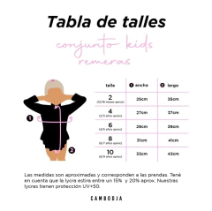 Imagen de Conjunto Kids Remera Lycra UV y Bombacha