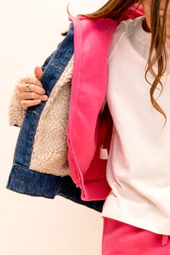 Camperon denim Corderito - comprar online