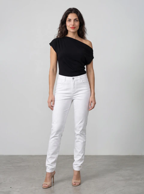 CALÇA BRIM LYCRA FEM RETA C/ MEDIA 36/46 - VFBL0006
