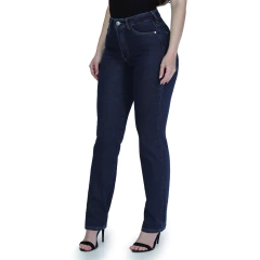 CALÇA JEANS LYCRA FEM RETA C/ALTA 36/46 - VFCJ3045 - comprar online