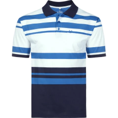 CAMISA POLO MALHA LISTRADA C/B IMP P/GG - VMGP0328