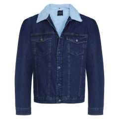 JAQUETA JEANS MAS C/COLETE E GOLA PELO - VMJA0042