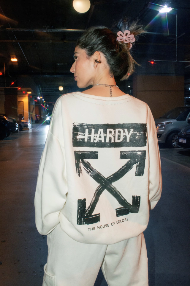 Buzo Hardy Cruz crudo